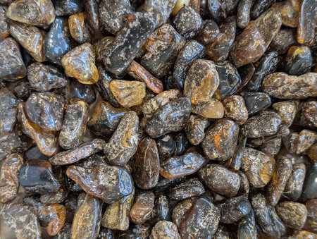 true amber mineral stones as very nice backgroundの写真素材
