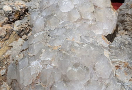calcite mineral texture as natural backgroundの写真素材