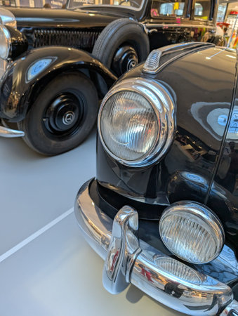 old car vehicle detail as a nice part of automotive historyの写真素材