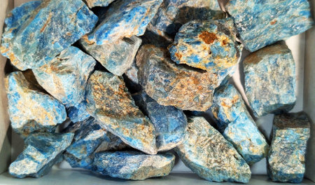 blue apatite mineral texture as very nice natural backgroundの写真素材