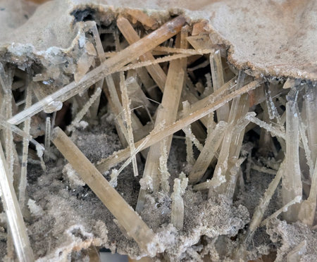 gypsum mineral texture as nice natural backgroundの写真素材
