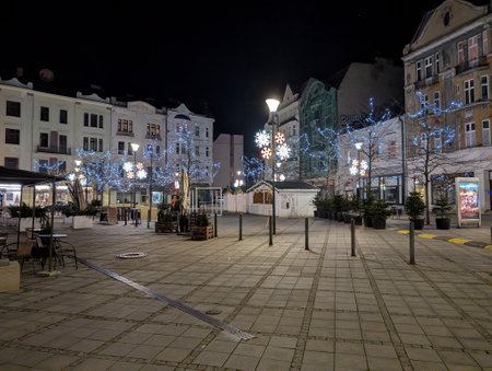 Ostrava city Christmas at Masaryk Square in the Decemberの写真素材