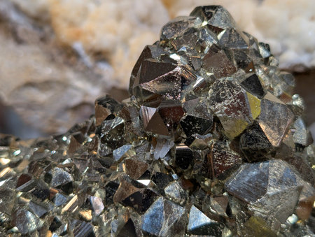 pyrite mineral texture as very nice natural backgroundの写真素材