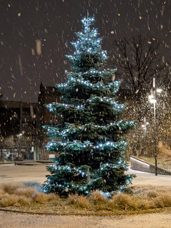 Ostrava city Christmas at Masaryk Square in the Decemberの写真素材