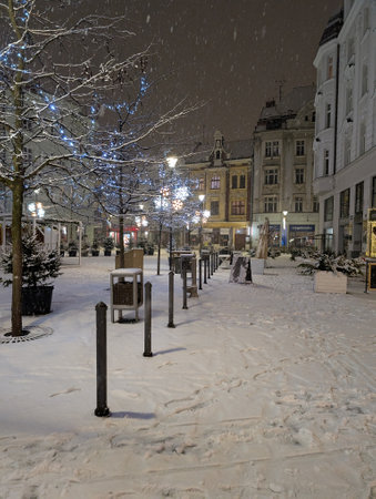 Ostrava city Christmas at Masaryk Square in the Decemberの写真素材