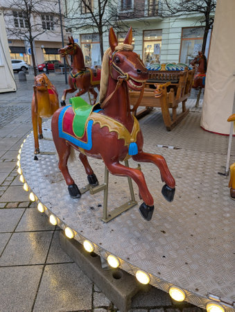 winter Ostrava city Christmas in the Decemberの写真素材