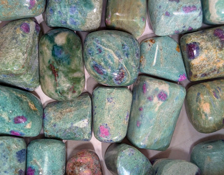 ruby collection as very nice mineral backgroundの写真素材