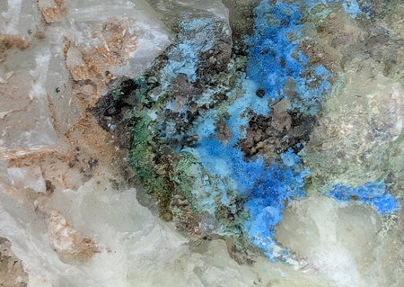 azurite and malachite mineral texture as nice backgroundの写真素材