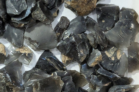 obsidian mineral collection as very nice natural backgroundの写真素材
