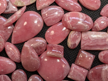 rhodochrosite mineral collection as very nice backgroundの写真素材
