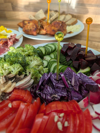 small healthy dinner from the Czech Republicの写真素材