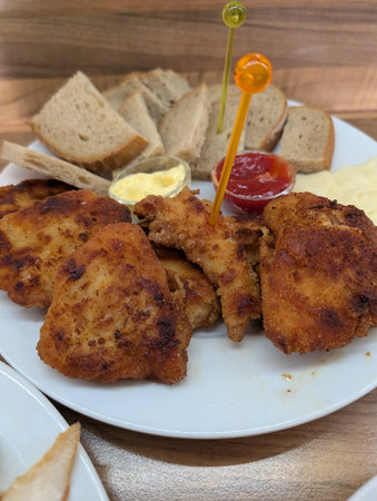 small healthy dinner from the Czech Republicの写真素材