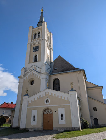 small church in Vidnava in the Czech Republicの写真素材
