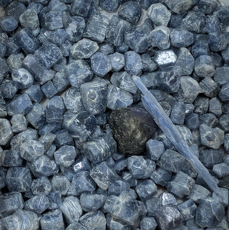 natural sapphire mineral collection as very nice backgroundの写真素材