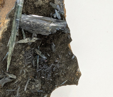 antimonite mineral texture as nice natural backgroundの写真素材