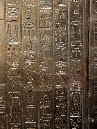 golden egyptian hieroglyphics as nice history texture