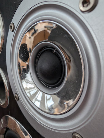 music speaker detail as technology backgroundの写真素材