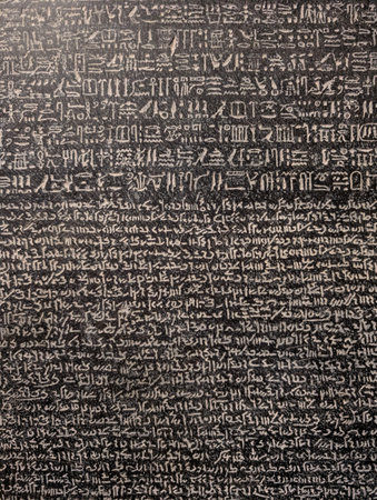 old egyptian hieroglyphics as nice history textureの写真素材