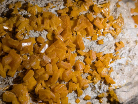 wulfenite mineral texture as very nice natural backgroundの写真素材
