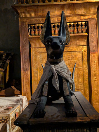 anubis dog statue as great symbol of Egyptの写真素材