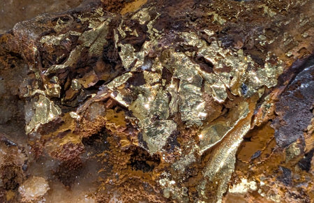 natural gold mineral as very nice backgroundの写真素材