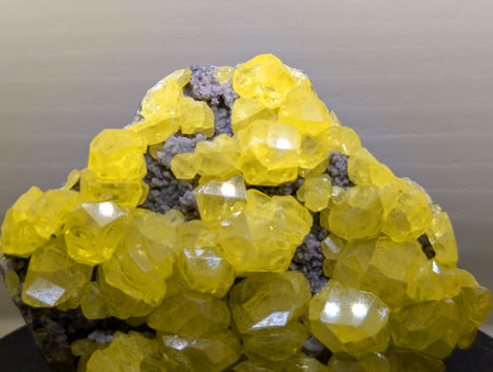 sulfur mineral natural texture as nice backgroundの写真素材