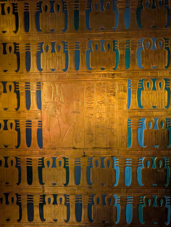 golden egyptian hieroglyphics as nice history texture