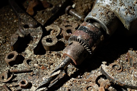 Set of old toolsの写真素材