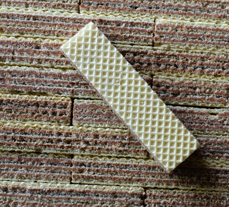 An arrangement of tasty dessert wafers makes a feast for the eyes.の写真素材