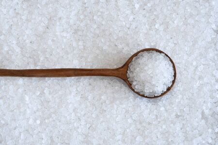 Smoothed out coarse sea salt creates interesting designs.の写真素材