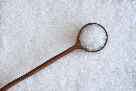 Smoothed out coarse sea salt creates interesting designs.の写真素材