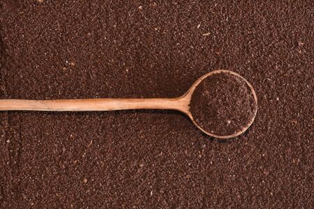 Ground Arabica coffee, the dominant cultivar worlwide.の写真素材