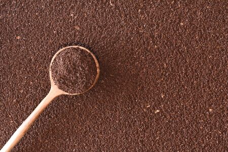 Ground Arabica coffee, the dominant cultivar worlwide.の写真素材