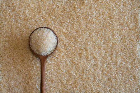 Brown sugar, considered my many to be a healthier alternative to white sugar, gets it rich dark golden colour from molasses.の写真素材