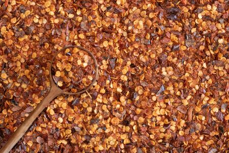 As an ingredient crushed chillies can be added to many different types of food to create a huge variety of hot and spicy aromatic meals.の写真素材