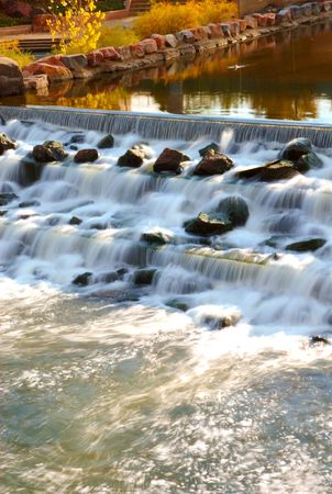 A little water fall in Denver CO.の写真素材