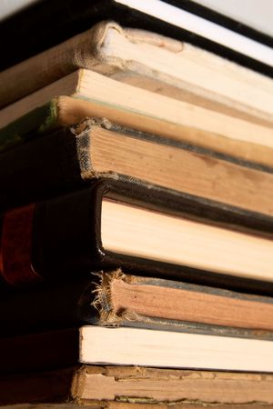 Stack of studying books