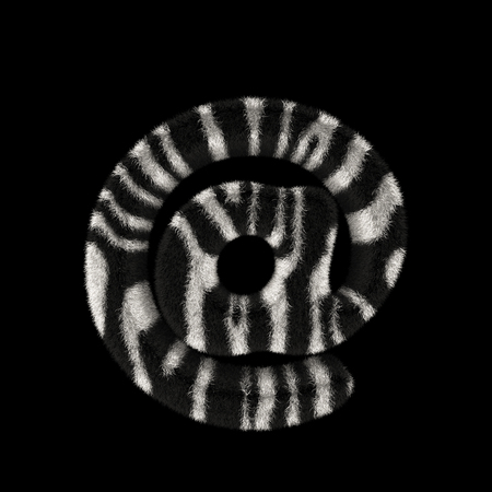 Illustration 3D Rendering Creative Illustration Zebra Print Furry Symbol Atの写真素材