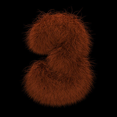 Illustration 3D Rendering Creative Illustration Ginger Orangutan Furry Number 3の写真素材