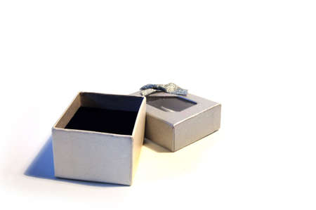 an isolated empty gift boxの写真素材