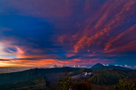 Active Volcano Mount Bromoの写真素材