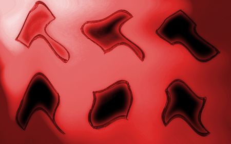 Abstract  illustration of red light and shadowの写真素材