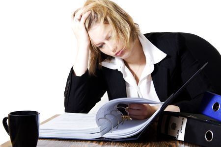 busy business womanの写真素材