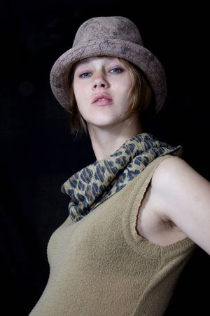 a proud woman posingの写真素材