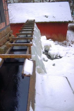 Watermill during the winter, Swedenの写真素材