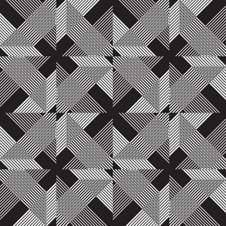 Seamless lines pattern in black and gray color, modern graphic background, vector illustration.