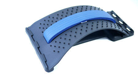 Portable back stretcher equipment isolated on white backgroundの写真素材