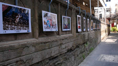 January 02 2021 - Bangkok, Thailand :Beautiful wall art in TALAD NOI the famous attraction for tourismのeditorial素材