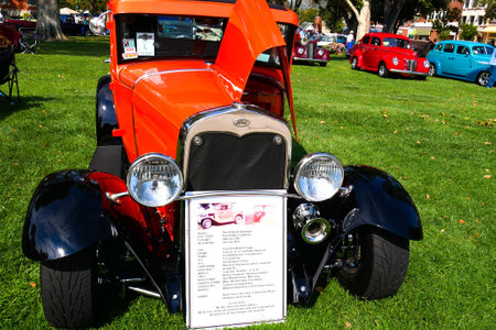 Car show California - Sep 02 2017 Exhibition of  American classic car on Car show Paso Robles California USA.のeditorial素材