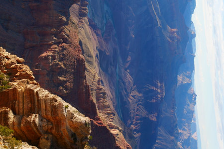 View over south rim Grand Canyon, Arizona, USAの写真素材